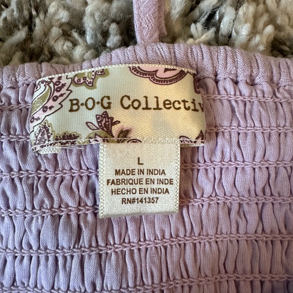 NWT BOG Collective Peasant Crop Top - Picture 2 of 3